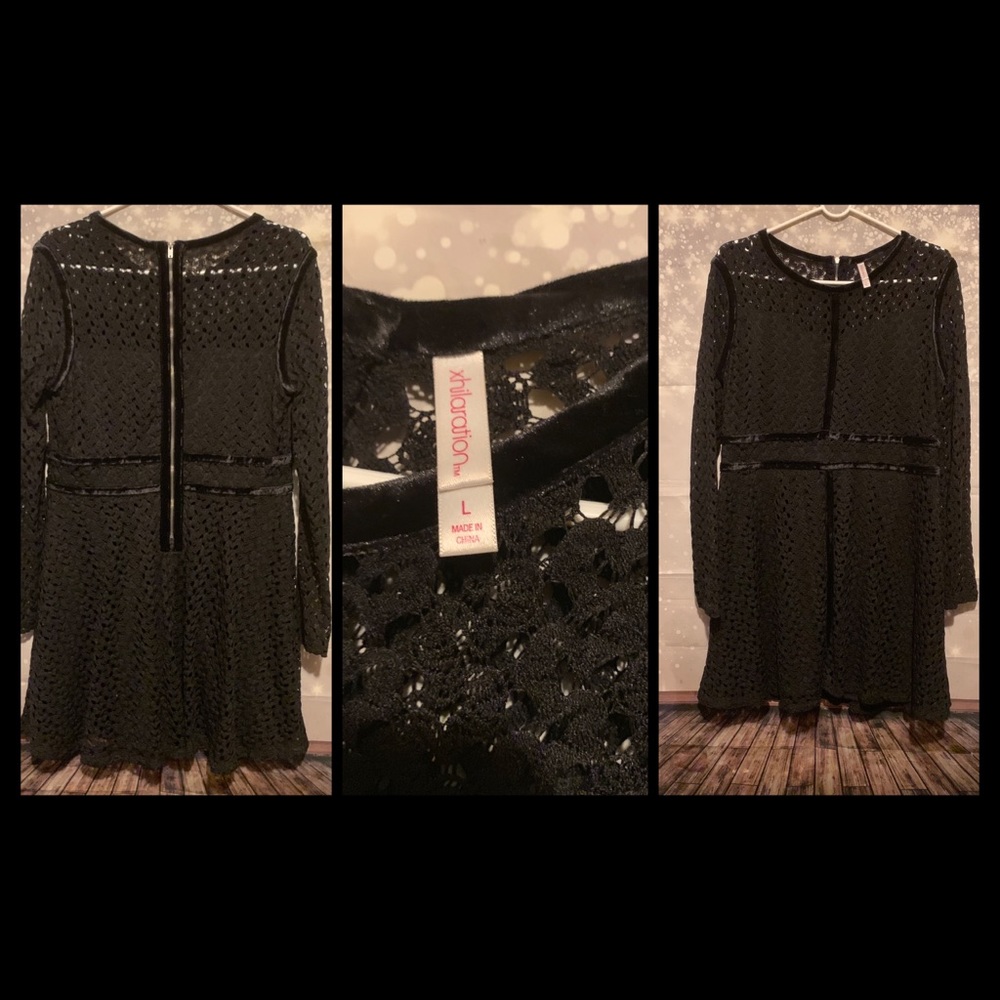 Black long sleeve  dress ⚫️